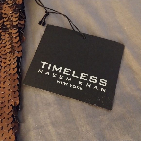 Timeless by Naeem Khan Bronze Sequin Dress - Picture 5 of 11